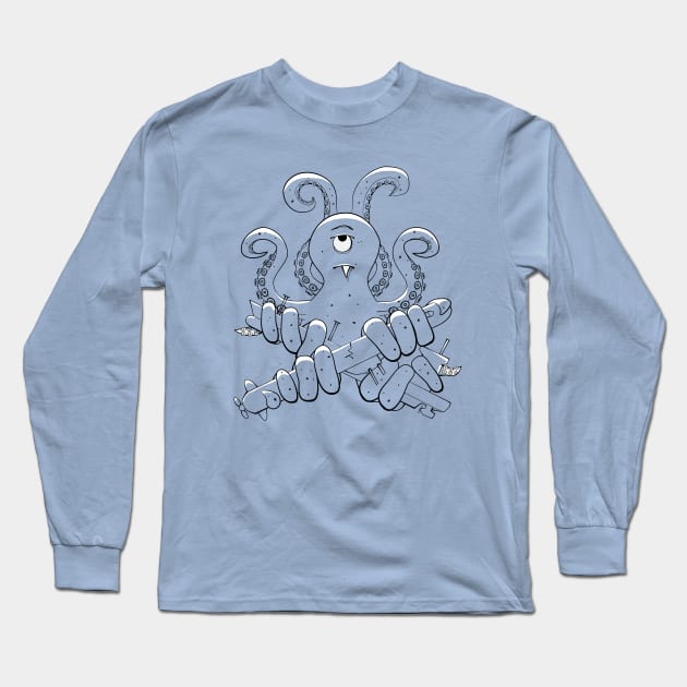 The Cute Kraken Awakens Long Sleeve T-Shirt by atomguy